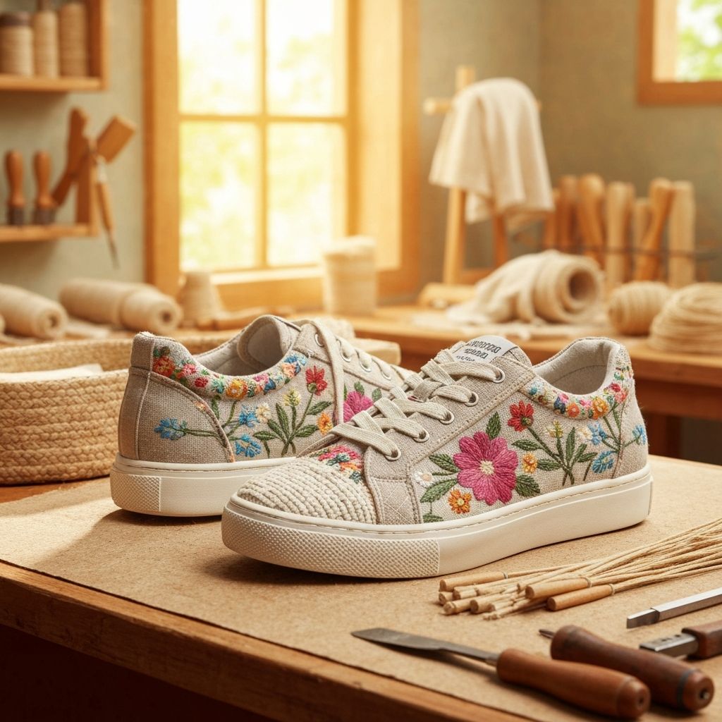 Handmade botanical footwear